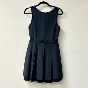 Alice + Olivia Sleeveless Open Back Sleeveless A-Line Mini Dress Black Womens XS